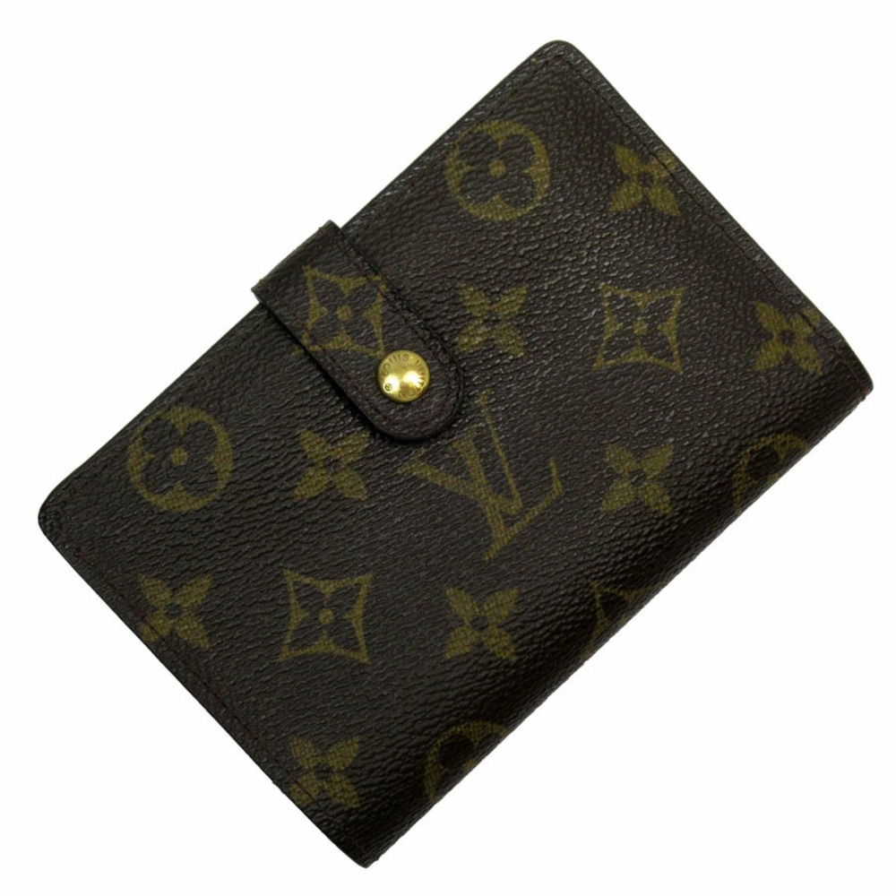 Louis Vuitton Bi fold wallet Monogram Portefeuille Viennois canvas Brown Gold